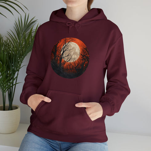 Halloween Harvest Moon - Graphic Hooded Sweatshirt